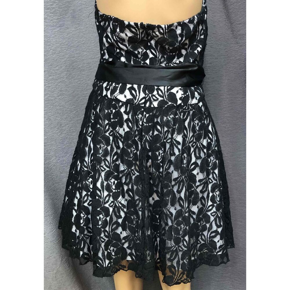 Appropriate Behavior Black Lace Strapless Tie Wai… - image 4